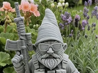 Tactical Garden Gnome with Rifle