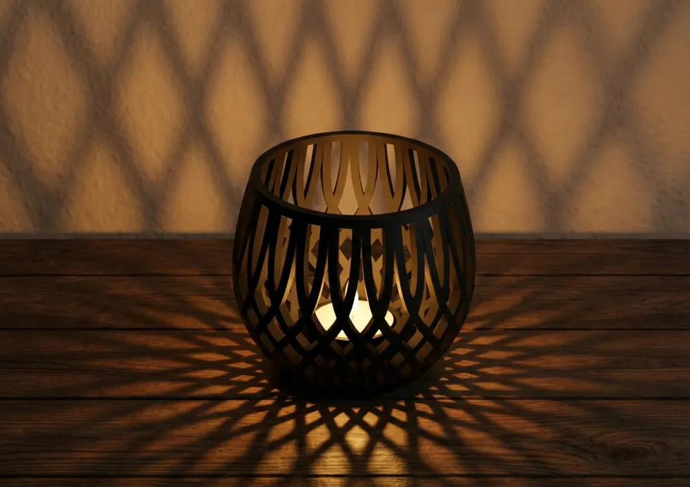 Modern Tea Light Holder - Free 3D Print Model - MakerWorld