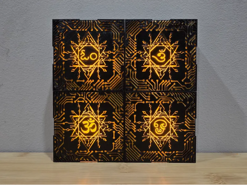 Om Circuit Tile Lamp