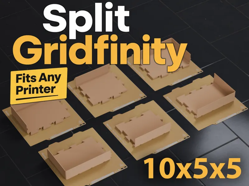 Gridfinity 10x5 Bin 5U A1 Mini Dovetail Split Fit