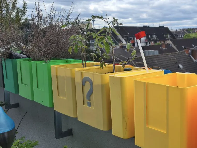 Plant Box with Hanger for Balcony Rail