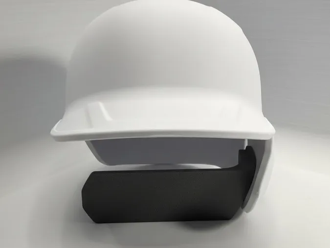 Stand with label zone for animuL67 Baseball Helmet