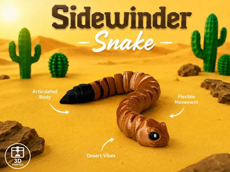 Sidewinder Snake - Articulated Animal Figure