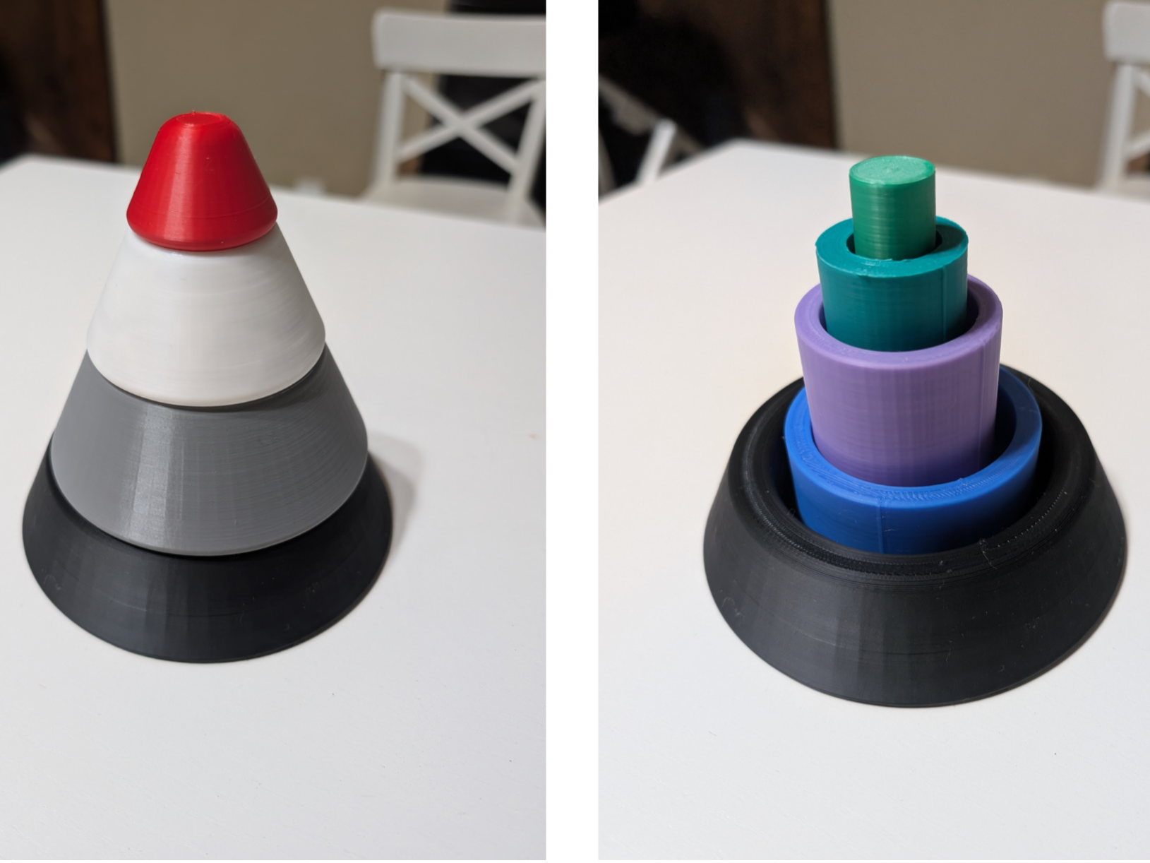 Montessori Stacker Toy - 8 Piece Cone Stacking Toy