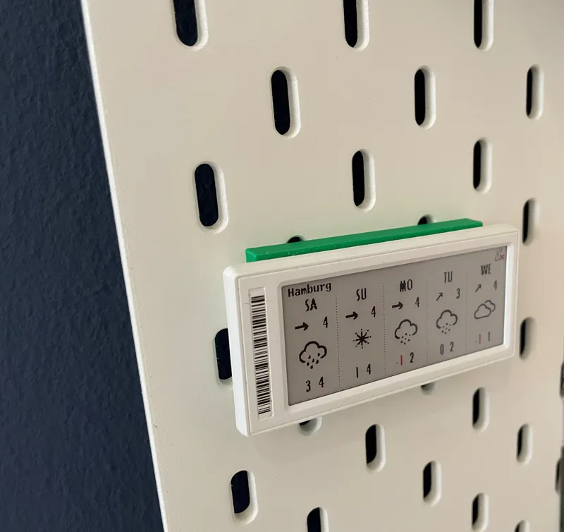 E-Ink Display holder Ikea Skadis