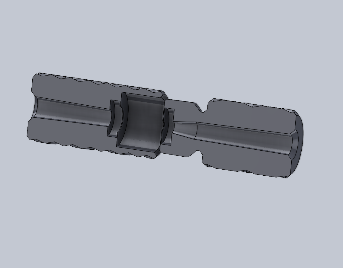 Miniatura 2 do modelo 3D 新手必打铁氟龙管对接头.手动换料.快速换料接头.密封接头.换料堵头.进料管接头.换料接头（无糖零卡)