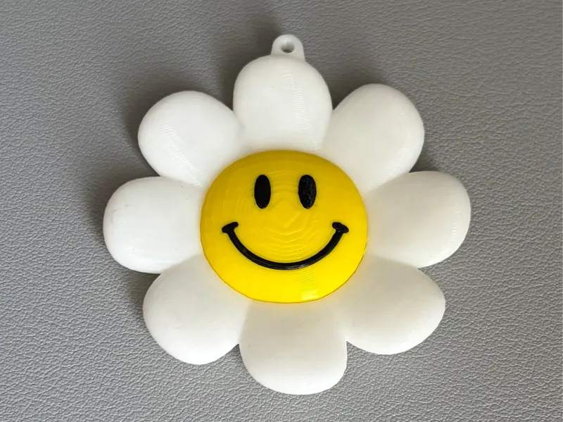 Smiley Flower Daisy Keychain | No AMS