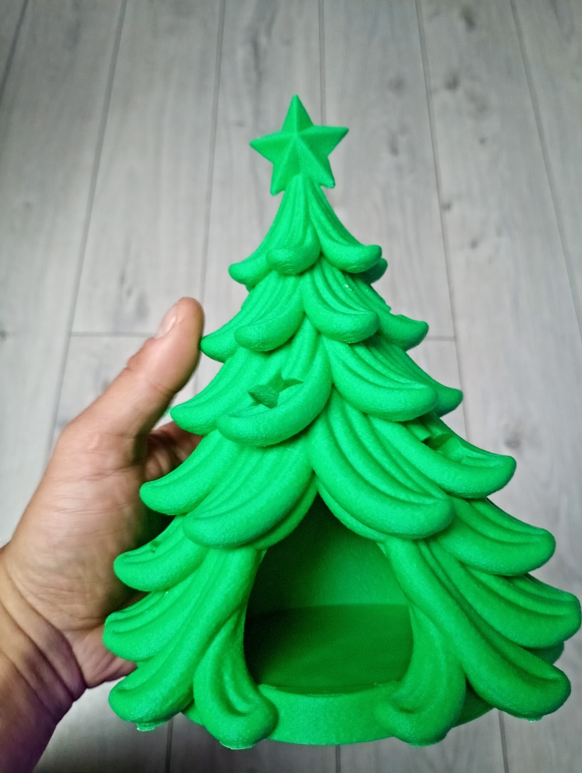 Christmas Tree Lantern with Glowing Stars - 1