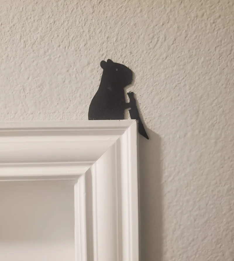 Knife Capybara Door Topper