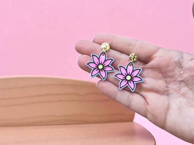 Pendientes flor