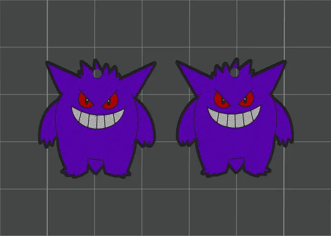 Pokemon "Gengar" Earrings view 2
