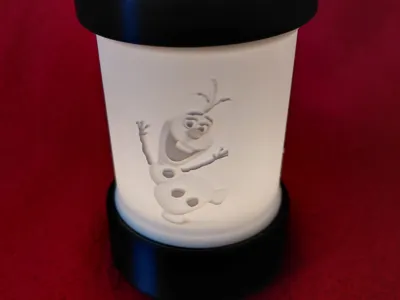 Disney Frozen Olaf Snowman lithophane Tealight