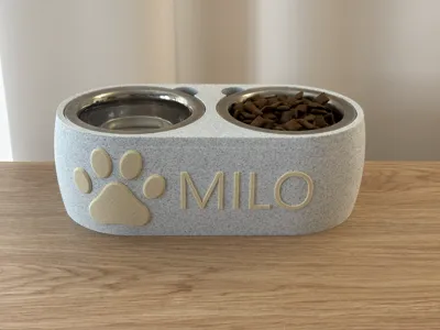 Customizable Pet Bowl Stand (2x 0,25l)