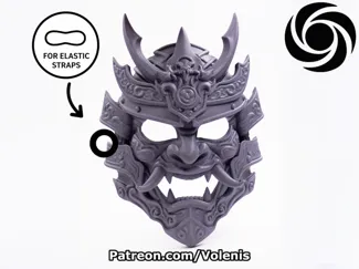 Wearable Samurai Demon Mask
