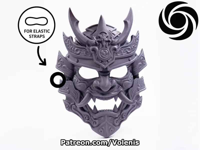Wearable Samurai Demon Mask