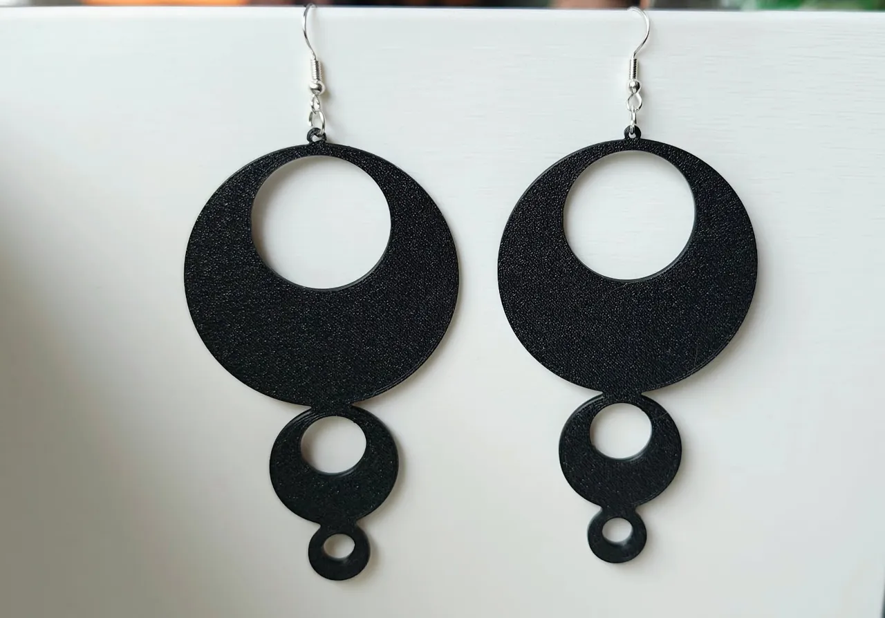 long hoop earrings view 2