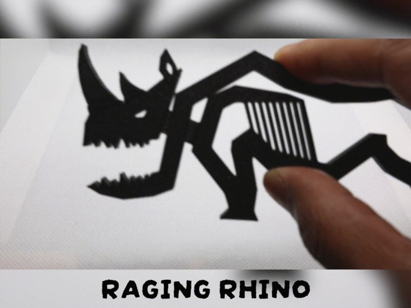 Raging Rhino Clip & Fidget Toy