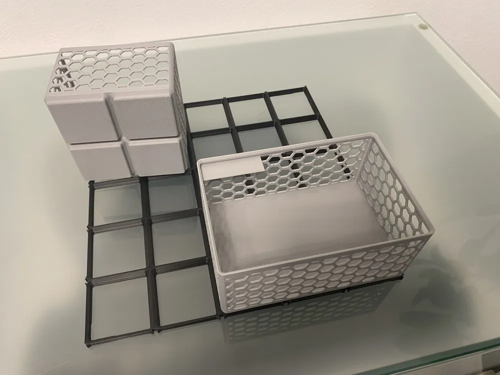 Gridfinity Box with Honeycomb Structure and Label - Free 3D Print Model ...