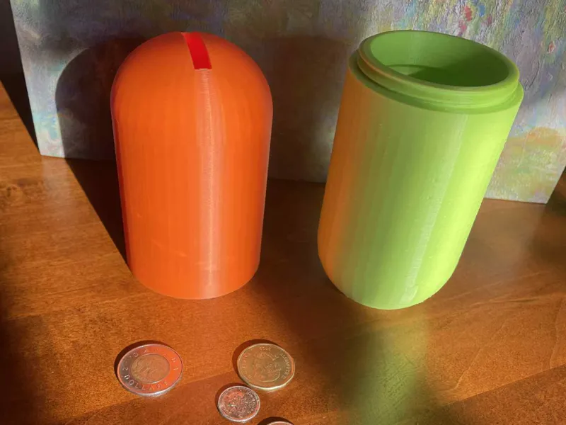 Screw-Top Giant Pill Coin Bank