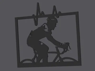 cycling frame with heart beats