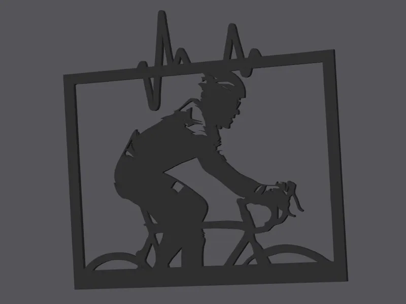 cycling frame with heart beats