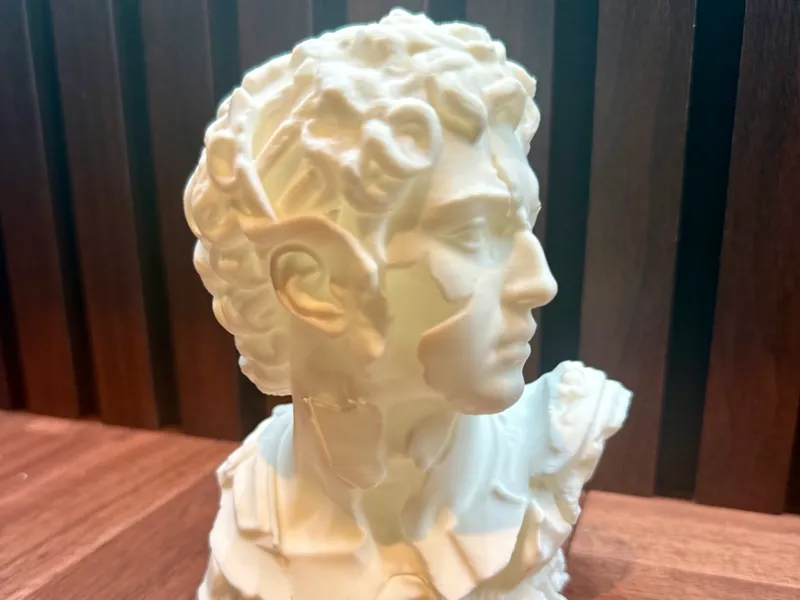 Fractured David–Modern Broken Greek Bust Sculpture