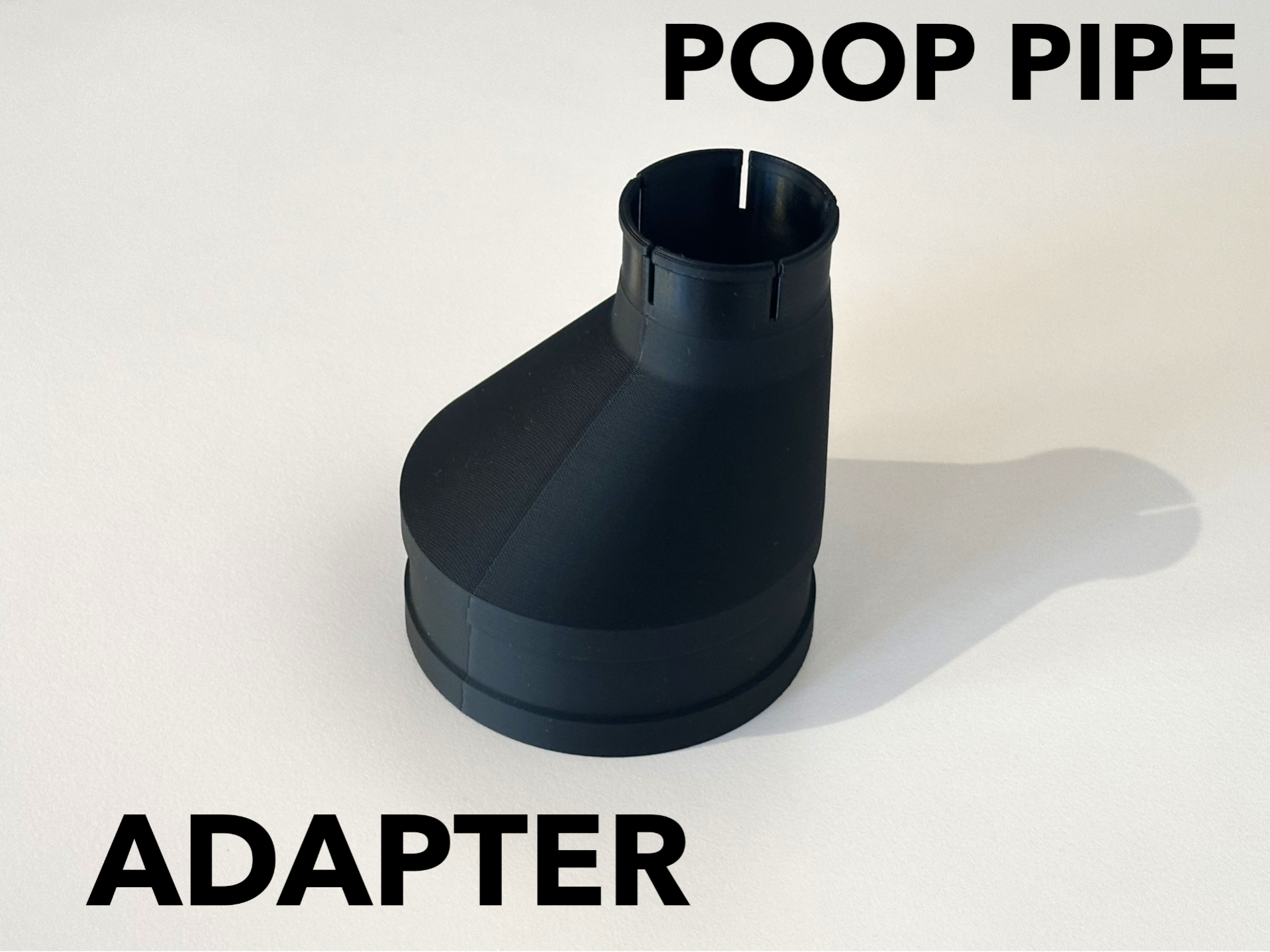Parametric Adapter for P2S Poop Pipe - 40mm+Custom