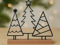 Trio de sapins de Noël minimalistes — photo 1