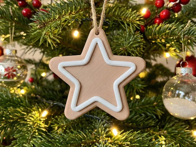 Cozy Gingerbread Star Ornaments | 2 variants!