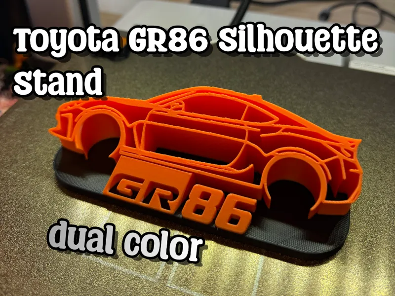 Toyota GR86 Silhouette Logo Stand