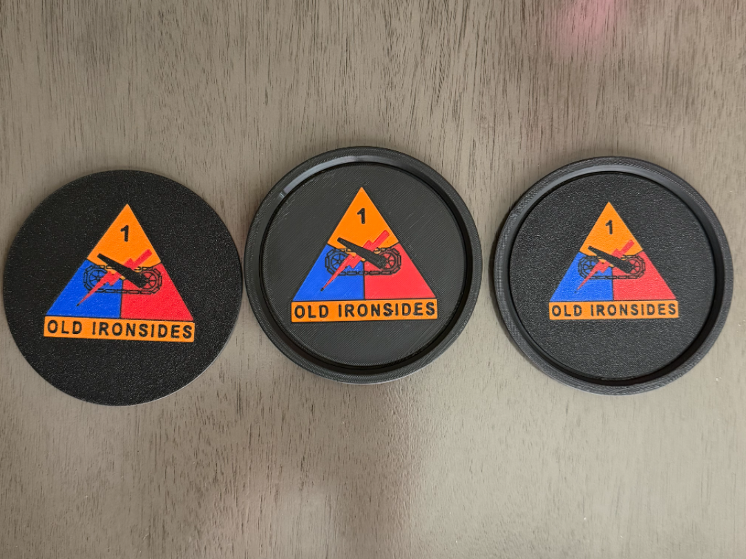 1st Armored Division Coaster Set