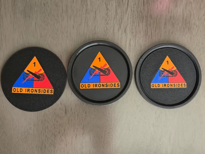 1st Armored Division Coaster Set