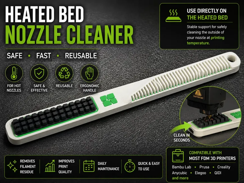 Hotend Nozzle Cleaner – Heat-Safe Cleaning Tool