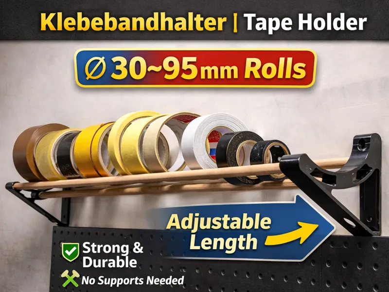Modularer Klebeband Wandhalter 30–95 mm