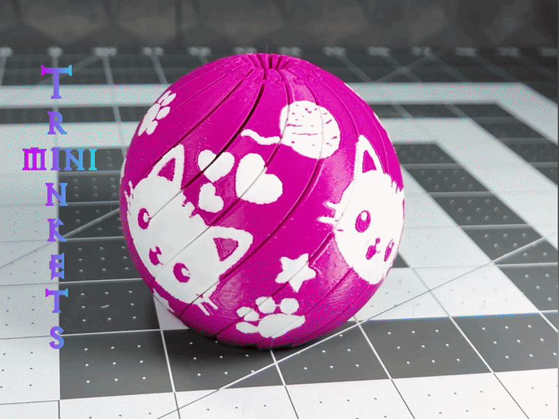 Adorable Twisty Kitty Pattern Ball
