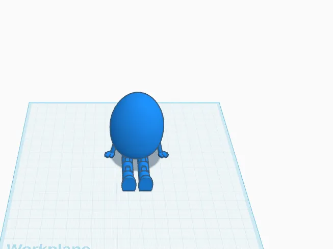 Egg with arms and legs