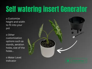 Self watering insert Generator (Hydro/Wicking)