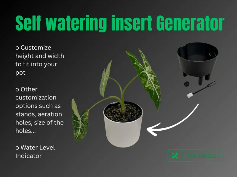 Self watering insert Generator (Hydro/Wicking)