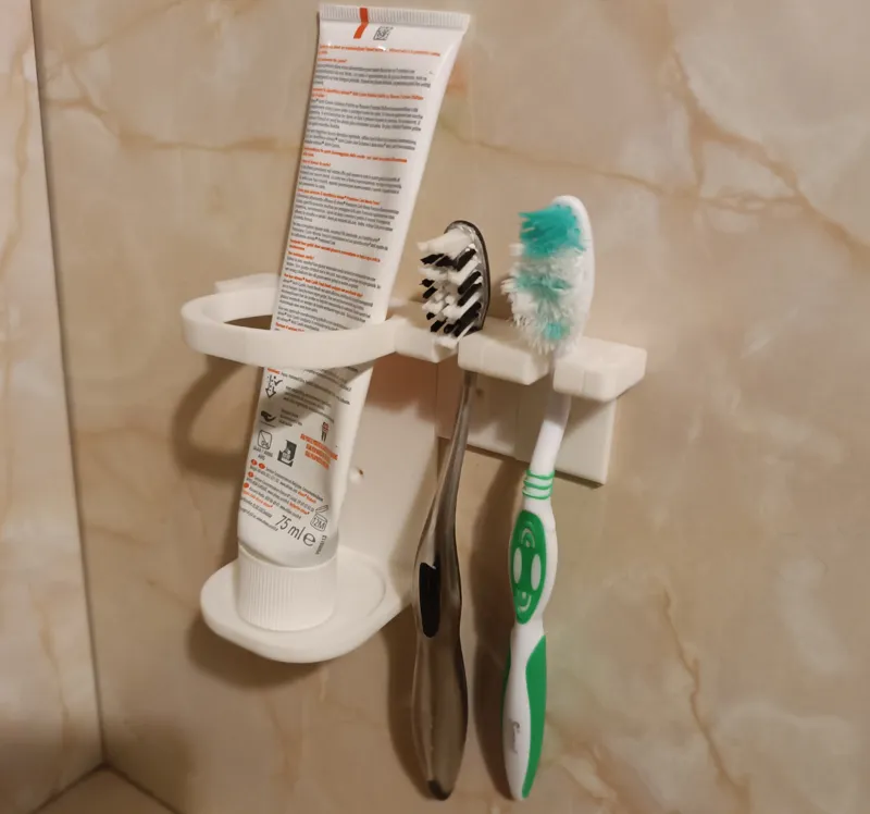 modular toothbrush and toothpaste holder