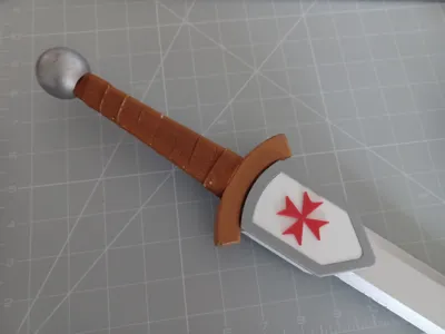 Child's Wooden Sword Templar Scabbard
