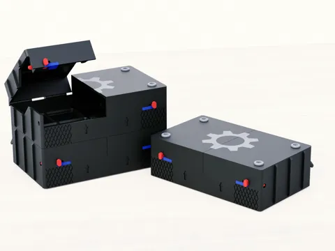 Gridfinity stackable case - magnetic lock
