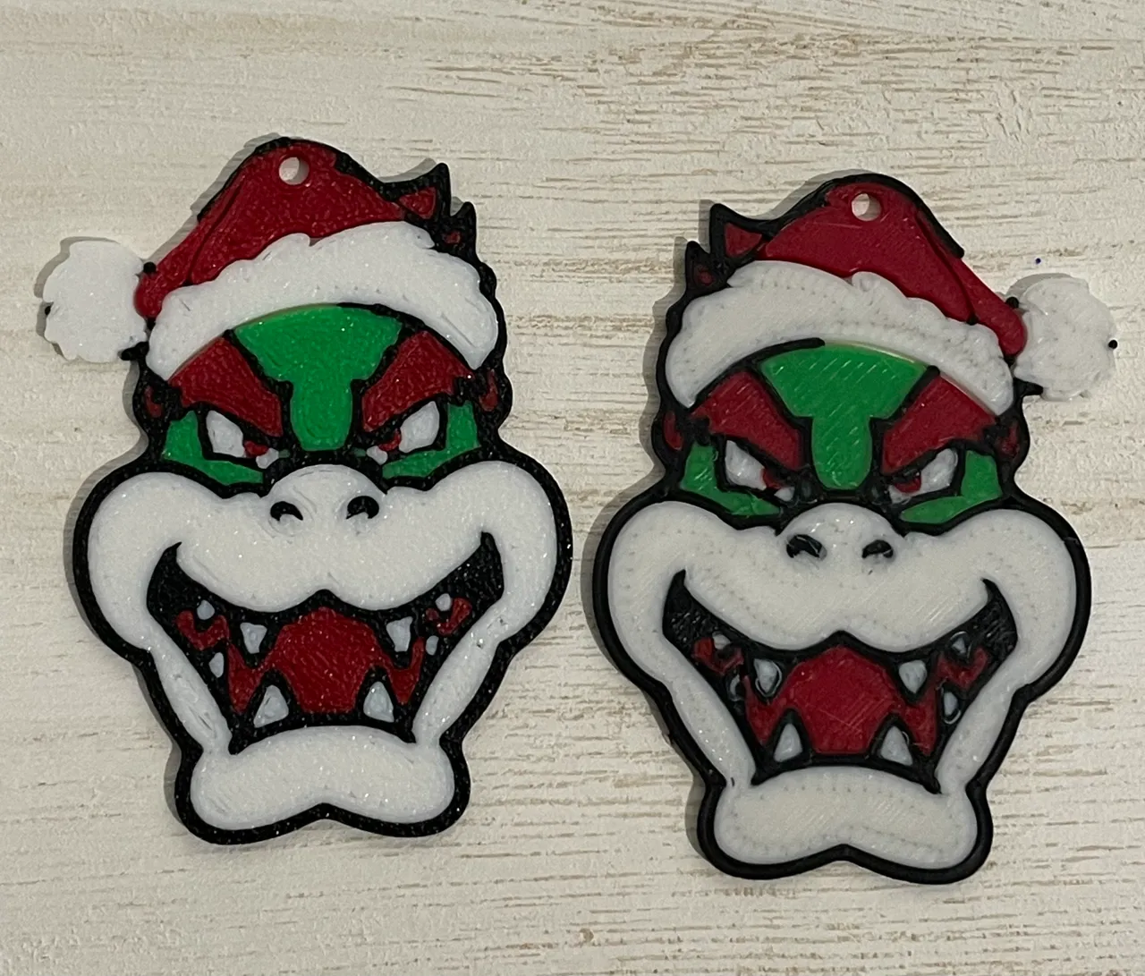 Bowser Christmas earrings - Mario franchise view 2