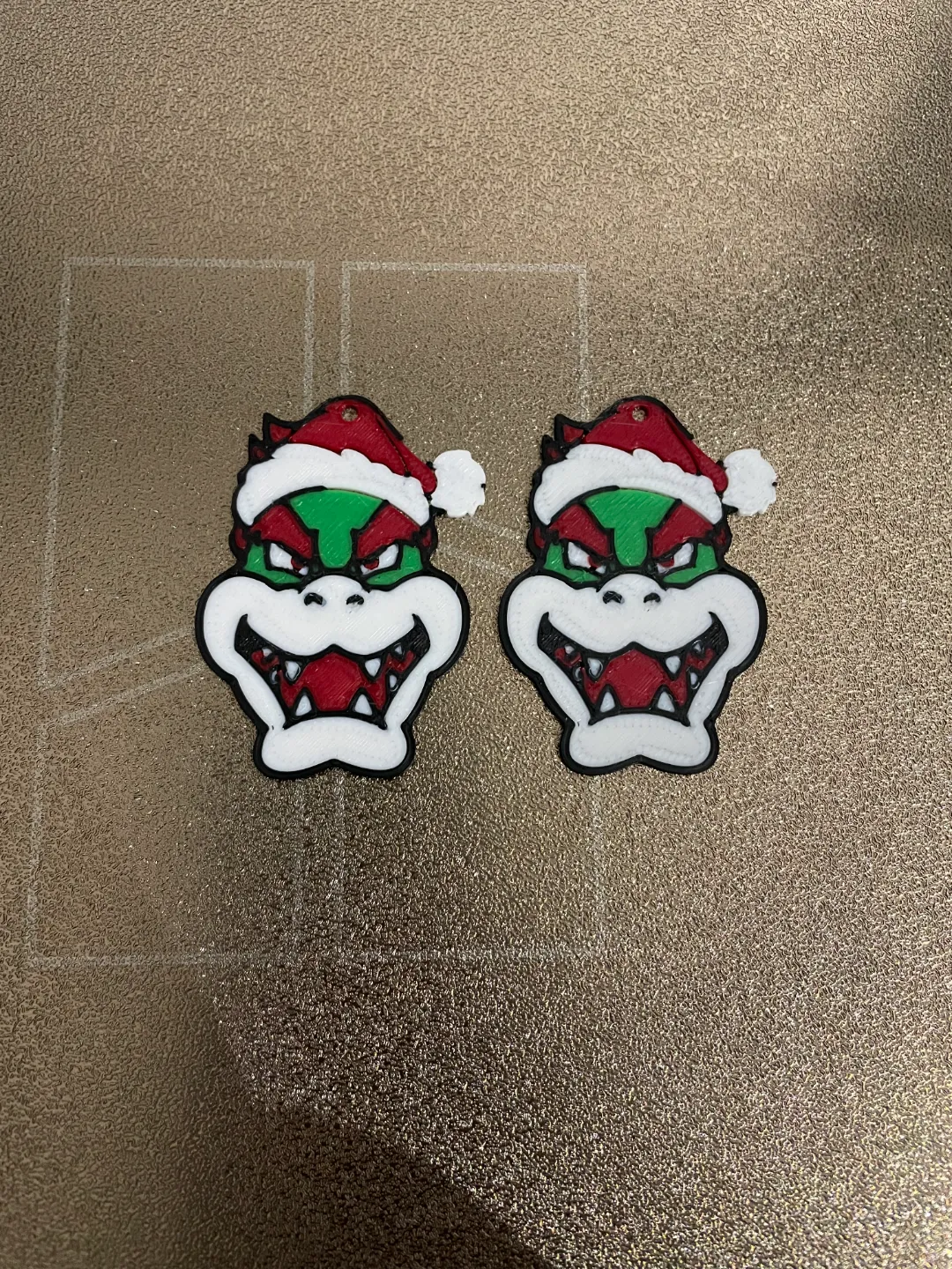 Bowser Christmas earrings - Mario franchise view 3