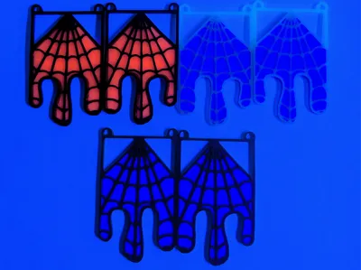Dripping web earrings