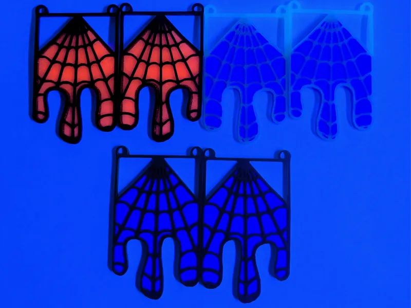 Dripping web earrings