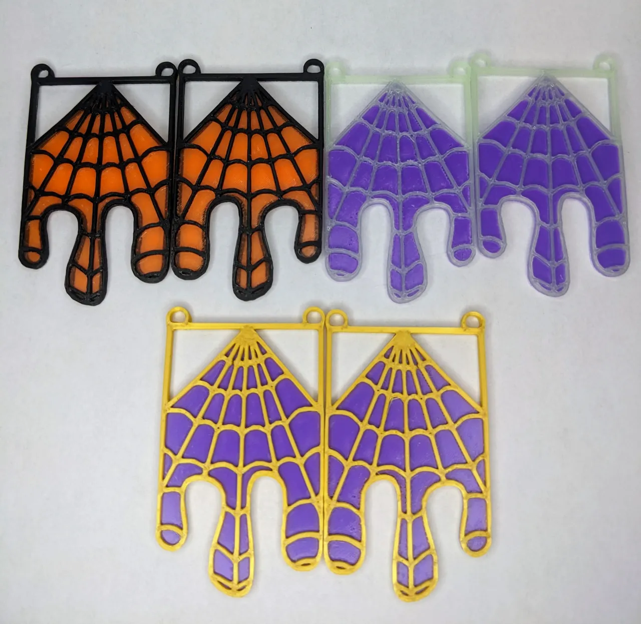 Dripping web earrings view 4