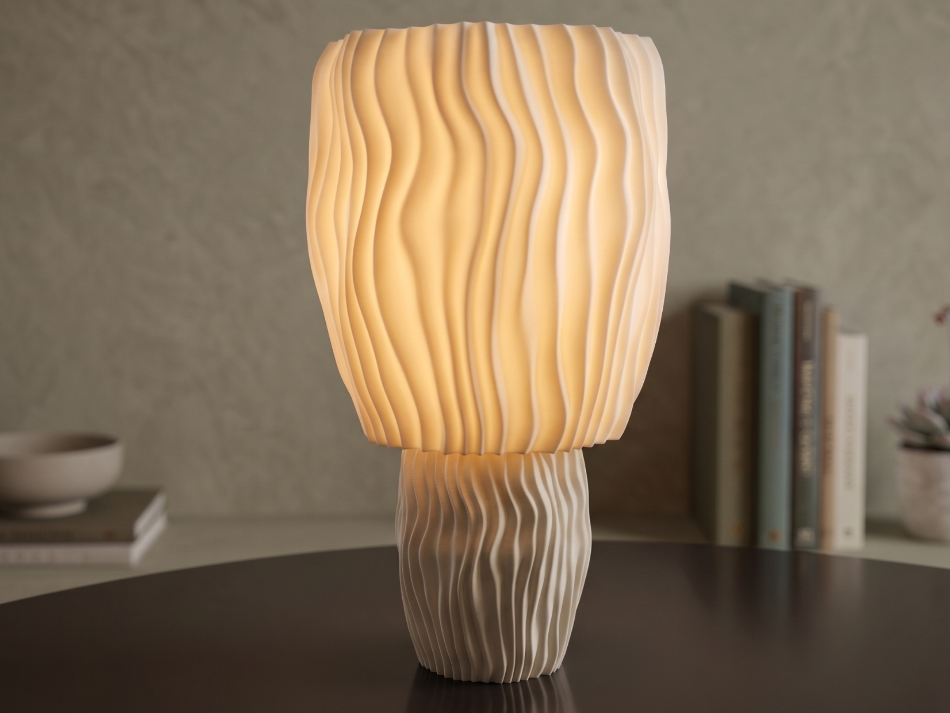 Wavy Paper Bag Bed & Table Lamp E27