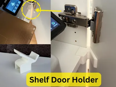 30° Shelf Door Holder for 3D Printer Clearance