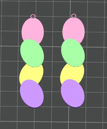 Easter egg earrings view 2