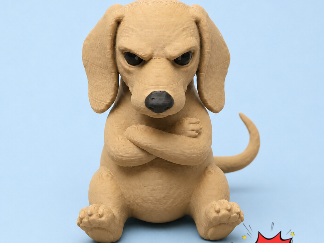 Miniatura 1 do modelo 3D Grumpy Dachshund